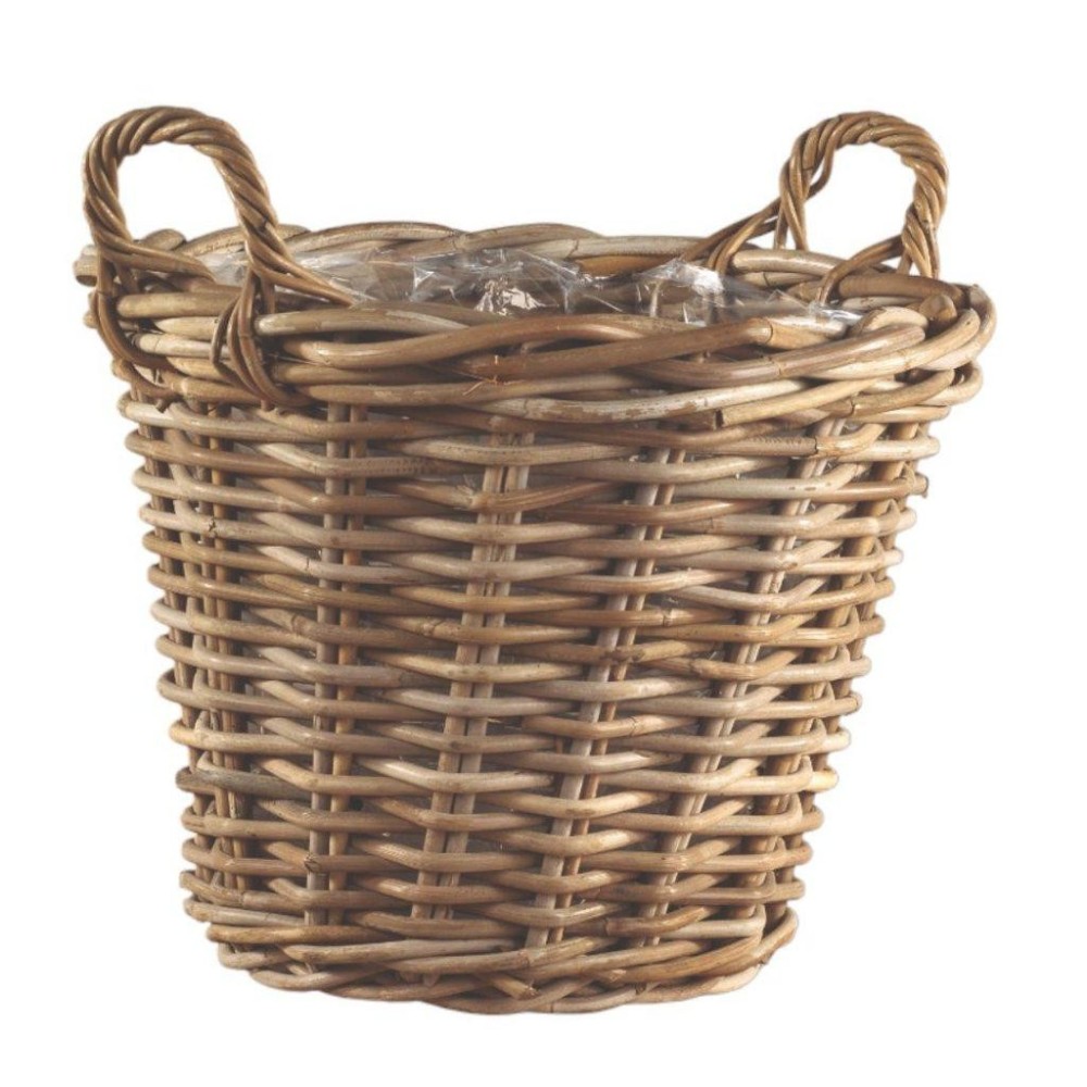 CESTA TONDA SVASATA D44 H36 RATTAN ALTA QUALITA